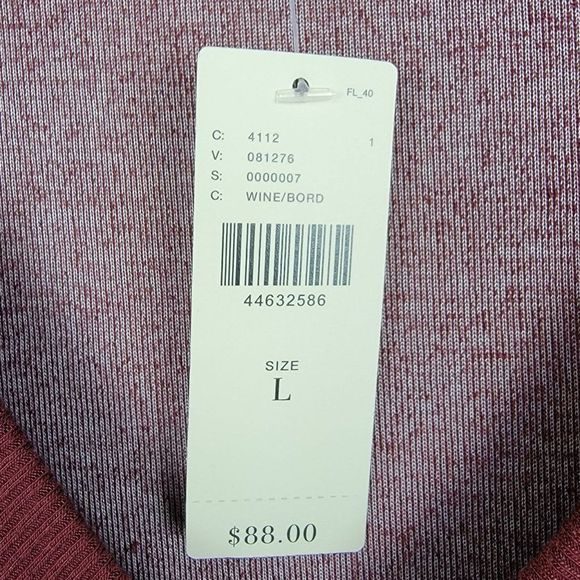 Michael Stars Wine Stretchy Velvet V-Neck Short Sleeves Pullover Top Size L - Picture 9 of 9